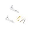 Set di 2 Staffe Pieghevoli per Mensole a Muro - 200 mm -  Acciaio Verniciato Bianco