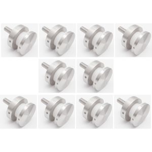 Fissaggio a Punto diametro 52 mm per Vetri 12-21,5 mm – Testa Piana Satinata