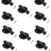 Chiusure Magnetiche a Scatto per Mobili – Set da 10 Pz per Porte, Armadi e Cassetti – Cerniera Magnetica con Rondella Metallica Adesiva – Facile da Installare, Colore Nero