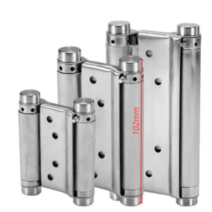 Set 2 Cerniere a Doppia Azione in Acciaio Inox 102mm – Molla di Ritorno Automatica per Porte a Battente | Fino a 16kg – Ideale per Banconi Bar e Caffetterie