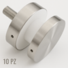 10x Fissaggio a Punto diametro 52 mm per Vetri 12-21,5 mm – Testa Piana Satinata