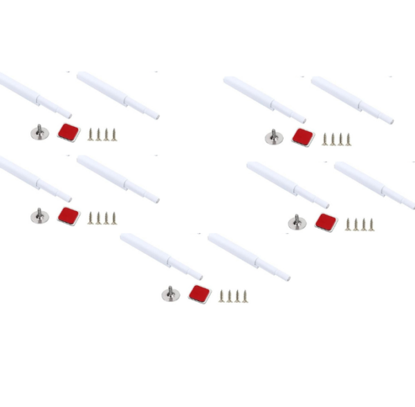 10x Push Pull per Ante con Chiusura Magnetica - Sistema di Apertura a Pressione per Mobili - Serrature Magnetiche con Accessori per Armadi e Cassetti