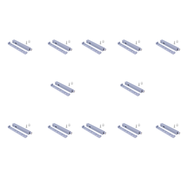 Push Pull Per Ante Spingi Apri Grigio - Set da 10 Sistema di Chiusura Ammortizzata in Alluminio per Armadietti e Cassetti - Installazione Facile (Copia)