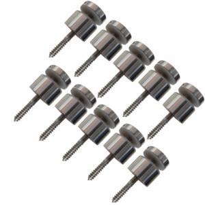Set 10 Distanziali Vetro Decorativi in Acciaio Inox – Ø35 mm  | Perno per Vetro e Acrilico, Ideale per Docce e Arredi Moderni