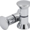 Set da 2 Pomelli per Porta Doccia – Maniglie Cromate in Lega di Alluminio, Impermeabili e Antiscivolo | Facili da Installare, per Porte in Vetro