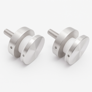Fissaggio a Punto diametro 52 mm per Vetri 12-21,5 mm – Testa Piana Satinata