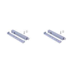 Push Pull Per Ante Spingi Apri Grigio - Set da 2 Sistema di Chiusura Ammortizzata in Alluminio per Armadietti e Cassetti - Installazione Facile