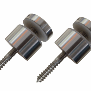 Set 2 Distanziali Vetro Decorativi in Acciaio Inox – Ø35 mm  | Perno per Vetro e Acrilico, Ideale per Docce e Arredi Moderni
