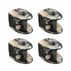 Set 4 Morsetti Cromo per Vetro in Lega di Zinco – Supporto Regolabile per Vetro 6-8 mm