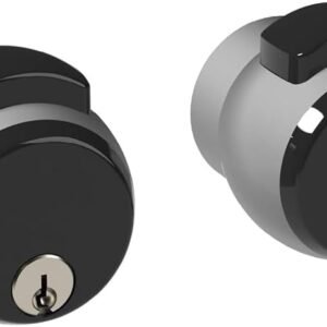 Serratura con Pomolo Argento PremiApri e Chiave – Sicurezza per Porte in Legno, Metallo, Alluminio o Vetro