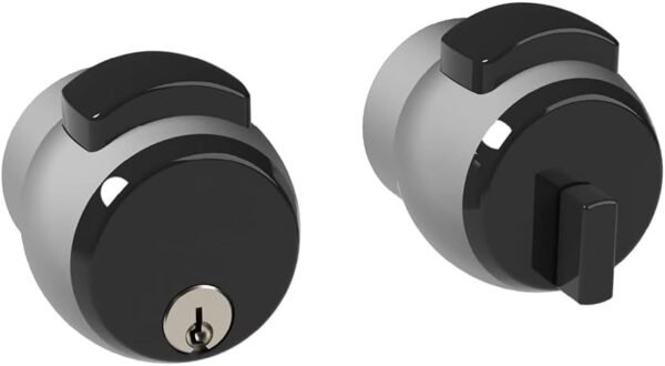 Serratura con Pomolo Argento PremiApri e Chiave – Sicurezza per Porte in Legno, Metallo, Alluminio o Vetro