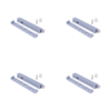 Push Pull Per Ante Spingi Apri Grigio - Set da 4 Sistema di Chiusura Ammortizzata in Alluminio per Armadietti e Cassetti - Installazione Facile (Copia)