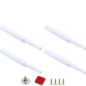 4x Push Pull per Ante con Chiusura Magnetica - Sistema di Apertura a Pressione per Mobili - Serrature Magnetiche con Accessori per Armadi e Cassetti (Copia)