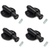 Chiusure Magnetiche a Scatto per Mobili – Set da 4 Pz per Porte, Armadi e Cassetti – Cerniera Magnetica con Rondella Metallica Adesiva – Facile da Installare, Colore Nero