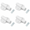 Chiusure Magnetiche a Scatto per Mobili – Set da 4 Pz per Porte, Armadi e Cassetti – Cerniera Magnetica con Rondella Metallica Adesiva – Facile da Installare, Colore Bianco
