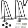Gambe per Mobili in Ferro Nero – Set da 4 Piedini con Viti e Protezioni, (30 cm, 12 Pollici) – Ideali per Divani, Tavoli, Armadi, Comodini (Copia)
