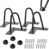Gambe per Mobili in Ferro Nero – Set da 4 Piedini con Viti e Protezioni, (10 cm, 4 Pollici) – Ideali per Divani, Tavoli, Armadi, Comodini