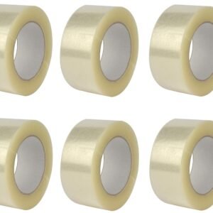 Set da 6x Nastro Adesivo Trasparente  | Imballaggio Resistente per Pacchi, Scatole e Cartoni