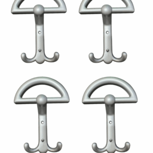 Appendiabiti da Parete - Set 4 Ganci AP21 CROMO SATINATO in Zama per Ingresso, Bagno e Ufficio
