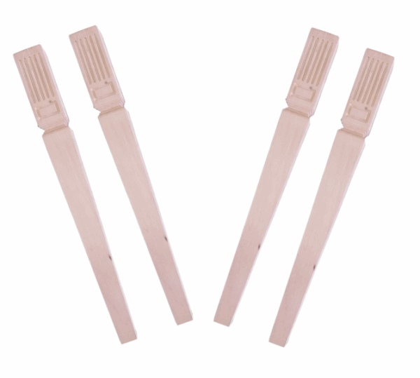 Set di 4 Gambe in Legno Massello – COD 14 - Stile Classico Artigianale