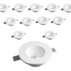 Set 12 Portafaretto GU10 Incasso Rotondo Slim in Gesso Ceramico – Verniciabile