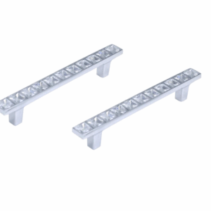 Set 2 Pomelli Cristallo Tipo Swarovski 96mm – Maniglie Eleganti per Mobili, Cassetti e Armadi – Design Trasparente con Strass