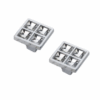 Set 2 Pomelli in Cristallo Tipo Swarovski – Maniglie Eleganti per Mobili, Cassetti, Armadi e Cucina – Foro Singolo