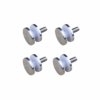 Set 4 Distanziali Vetro Decorativi in Acciaio Inox – Ø52 mm  | Perno per Vetro e Acrilico, Ideale per Docce e Arredi Moderni