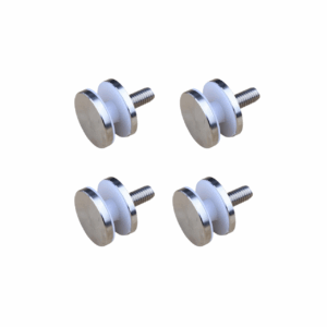 Set 4 Distanziali Vetro Decorativi in Acciaio Inox – Ø52 mm  | Perno per Vetro e Acrilico, Ideale per Docce e Arredi Moderni