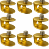 Set 8 Morsetti Oro Lucido per Vetro in Lega di Zinco – Supporto Regolabile per Vetro 6-8 mm