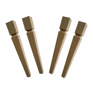 Set di 4 Gambe in Legno Massello per Tavolo – COD 3 – Design Classico – Finitura Grezza