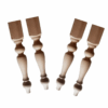 Set di 4 Gambe in Legno Massello per Tavolo – COD 11 - Design Classico e Robusto