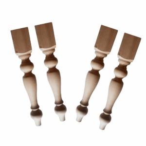 Set di 4 Gambe in Legno Massello per Tavolo – COD 11 - Design Classico e Robusto