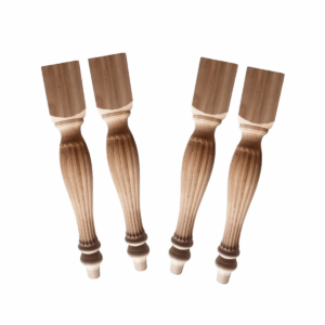 Set di 4 Gambe in Legno Massello per Tavolo – COD 12 - Stile Classico Artigianale