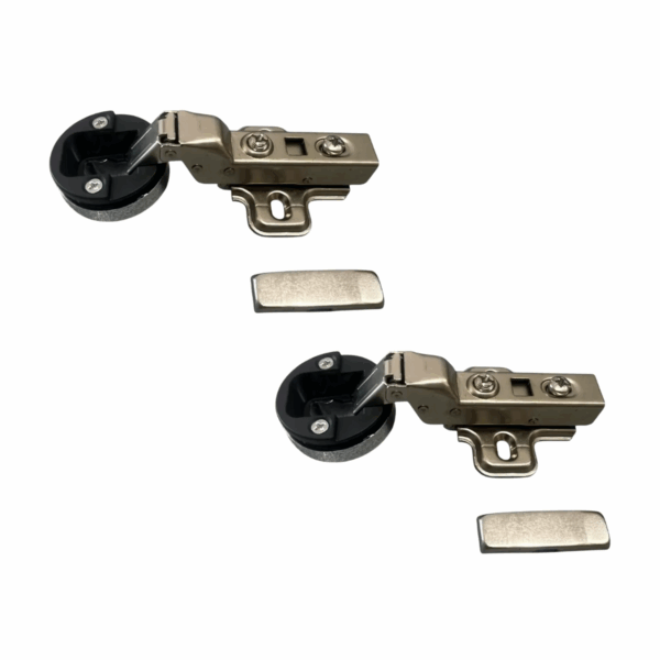 Cerniera Ammortizzata per Ante in Vetro – Foro Ø35 mm con Basetta – Mezzo Collo 8 – Chiusura Soft Close