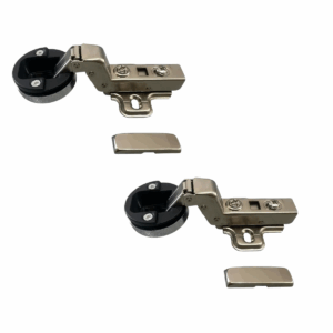Cerniera Ammortizzata per Ante in Vetro – Foro Ø35 mm con Basetta – Collo Alto 15 – Chiusura Soft Close