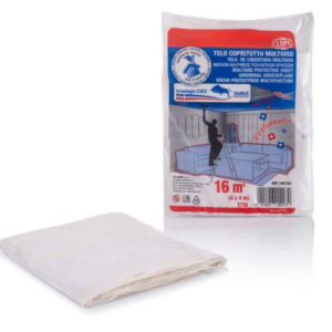 Set 80 Teloni Copritutto in LDPE 4x4 Metri – Telo Protettivo Multiuso 6 Micron Riutilizzabile | Ideale per Pittura, Polvere, Umidità e Lavori Domestici