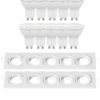 Set 10 Lampadine LED GU10 10W + 10 Porta Faretti GU10 Bianchi – 4000K Luce Fredda | 1100 Lumen